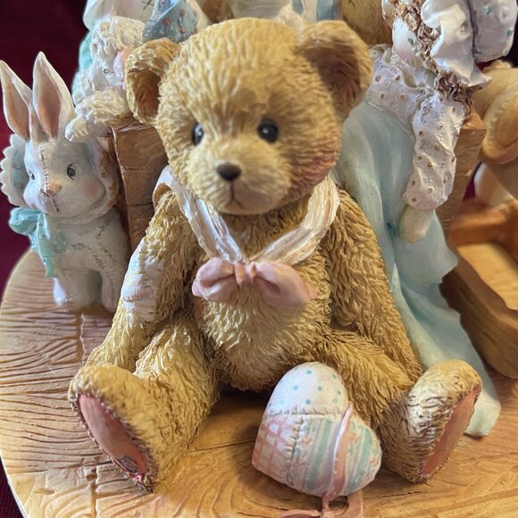CHERISHED TEDDIES Christopher #950483 Bear with Toy Chest FIGURINE 1991  1164HT - Picture 9 of 14